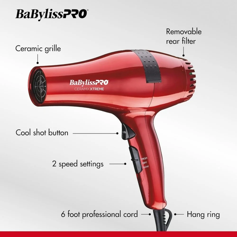 NWT BaBylissPRO Limited Edition Red Ceramix Xtreme Value Set - Picture 4 of 5